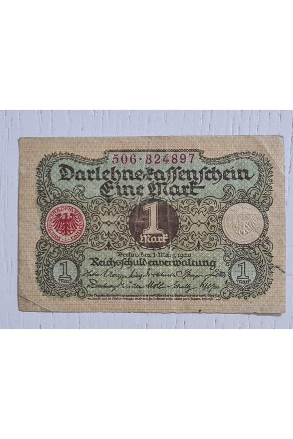 Edi Antik 1920 Alman Berlin 1 Mark Banknot Temiz - Image 1