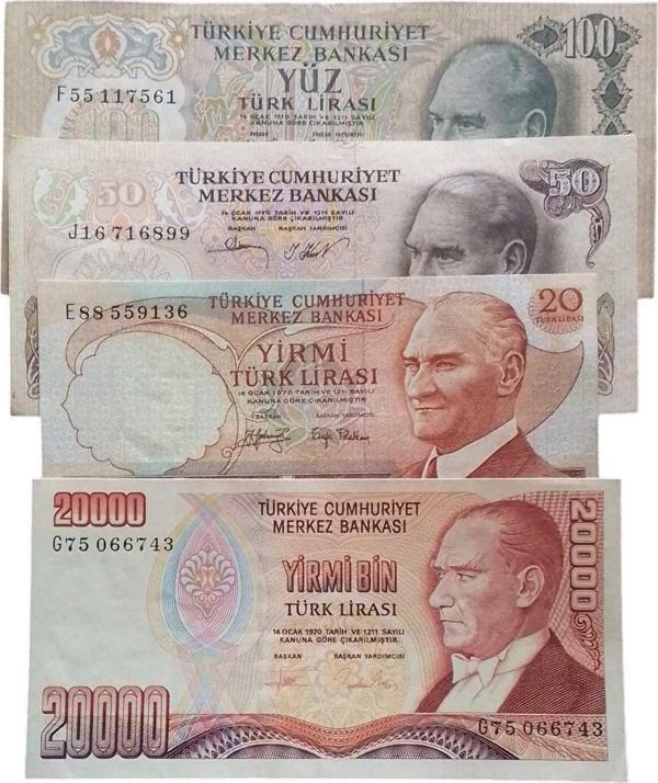 Yedi Otuz 6. 7. Emisyon Koleksiyon Kağıt Para Koleksiyon Başlangıç Setleri Antika Para Eski Para - Image 1