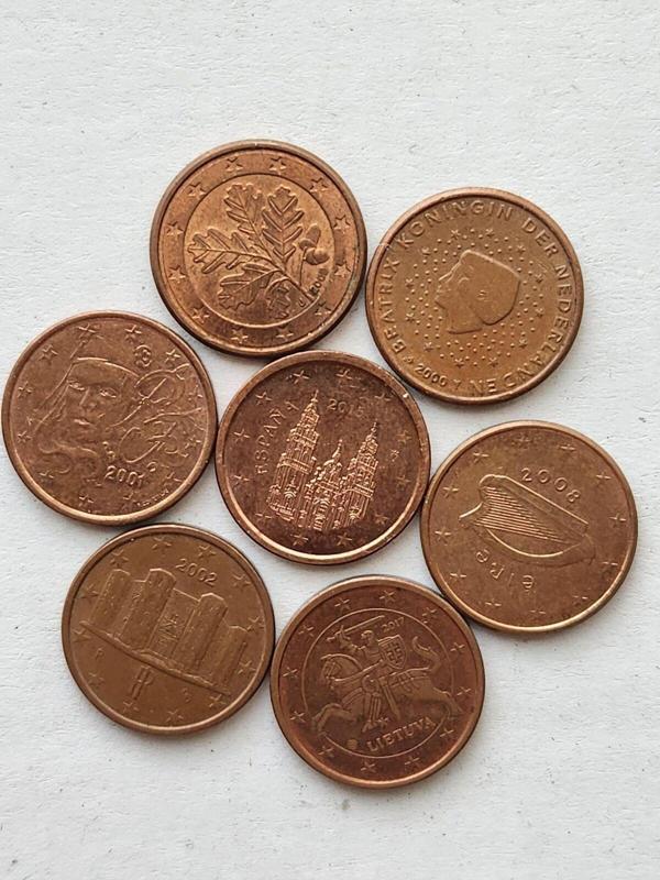 Edi Antik 7 Adet Farklı Tarihler Eurocent Nadir. 2000 2017 Tarihleri Arası Farklı Ülkelere - Image 1