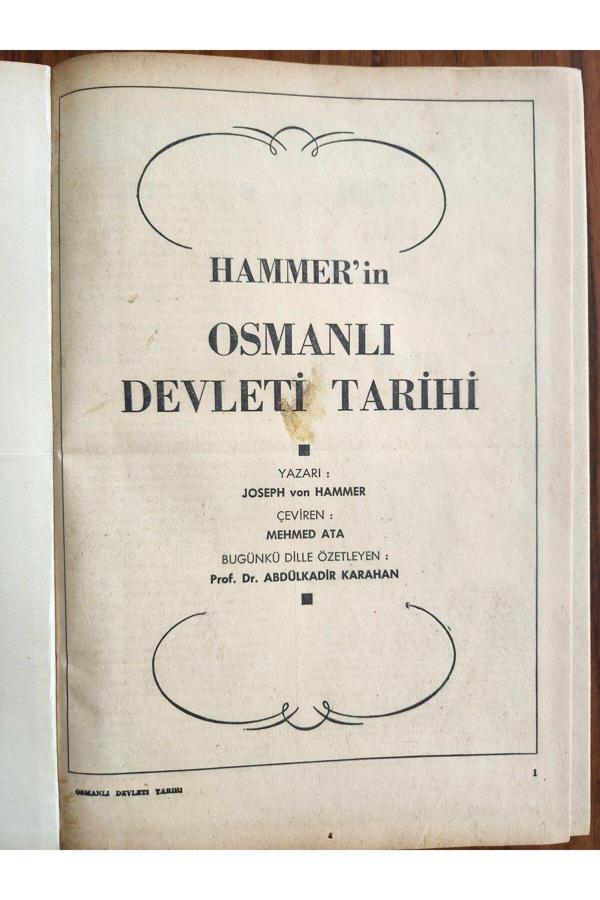 Edi Antik Osmanlı Devleti Tarihi Hammer 380 Sayfa. Cildinde - Image 1