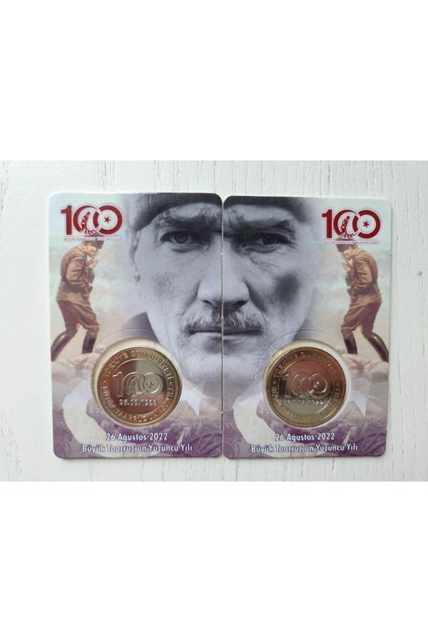 Edi Antik Büyük Taarruz Hatıra Atatürk Görselli. 2 Adet Orijinal Kitinde. Ürün Resimdeki Gibi - Image 1