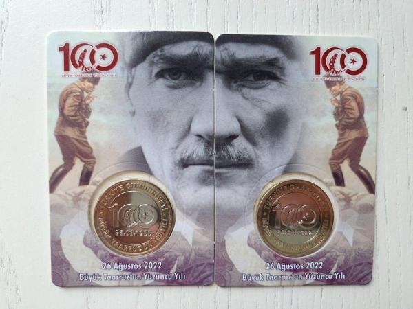 Edi Antik Büyük Taarruz Hatıra Atatürk Görselli. 2 Adet Orijinal Kitinde. Ürün Resimdeki Gibi - Image 1