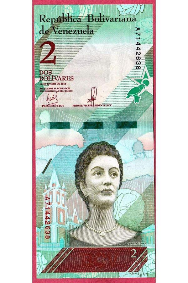 Edi Antik 3 Adet Venezuela 2 Bolıvar 2018 Unc Çil - Image 1