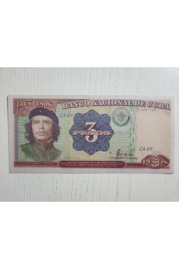 Edi Antik Küba Ödüllü Tasarım 3 Pesos. Tablo Gibi Görünümlü. Che - Image 1