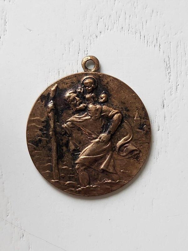 Edi Antik 2.5Cm Boyunda Dini Hristiyan Kolye Ucu. Orijinal Dönem - Image 1