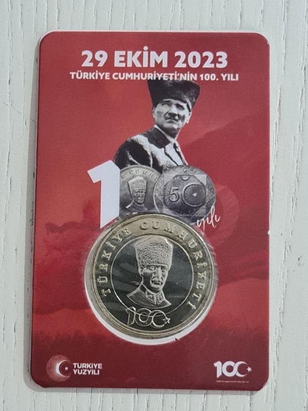Edi Antik 29 Ekim Madeni 5 Lira Kutusunda Çil. Koleksiyonluk Madeni 5 Lira. 29 Ekim 2023 100.Yıla Özel - Image 1