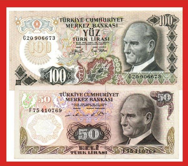 Kovak & Kailyn Türkiye Cumhuriyeti 6. Emisyon (1972-1987) 50/100 Lira Takım - Image 1