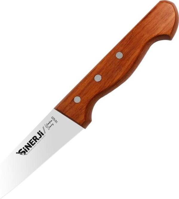 Wooden Gül Saplı Kasap Bıçağı 12 cm - Image 1