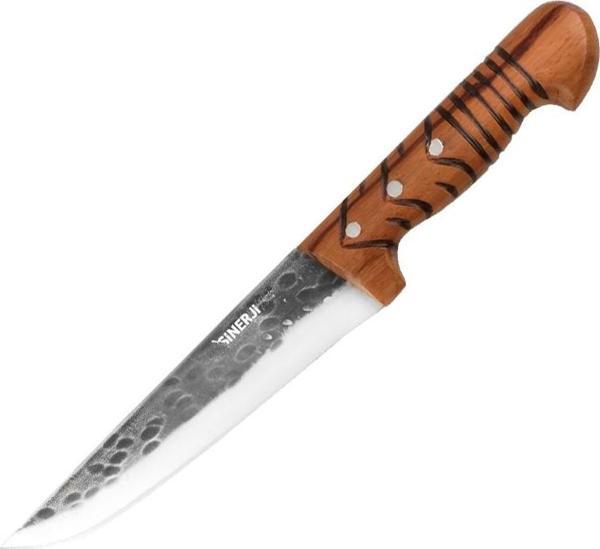 Wooden Saplı Dövme Kasap Bıçağı 14,5 Cm - Image 1