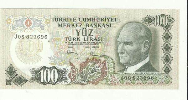 Edi Antik 6. Emisyon J08 100 Lira Çil - Image 1