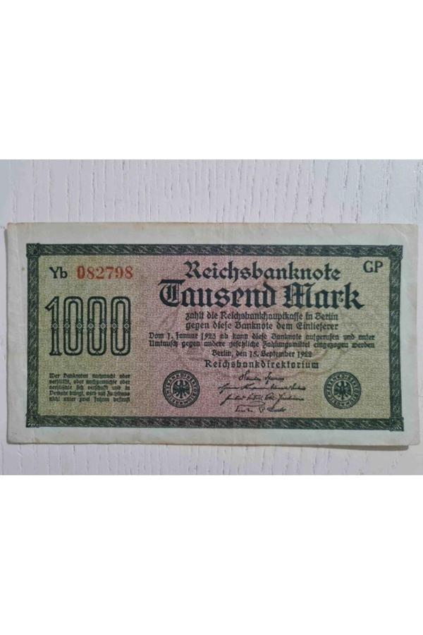Edi Antik 1922 Alman 1000 Mark Banknot Temiz. Orijinal Dönemine Ait - Image 1