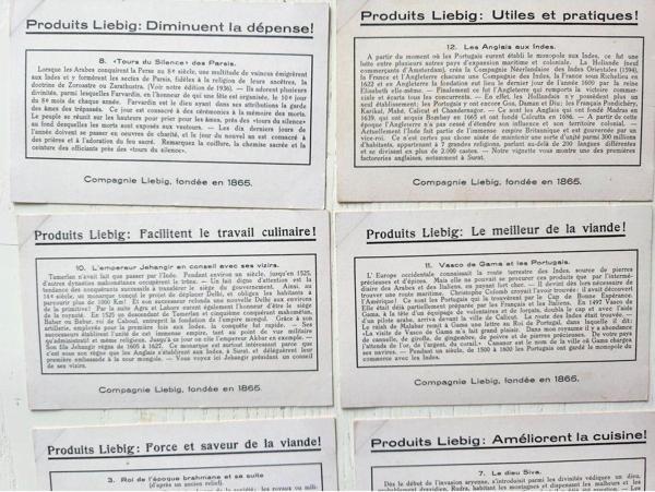 Edi Antik 7X11 Boyutunda 6 Adet Nadir Hindistan Liebig Kartları. Orijinal Dönemine Ait Liebig Çorba Kartları - Image 1