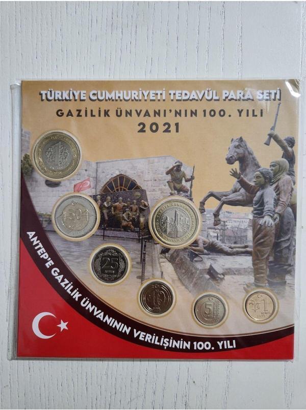 Edi Antik Antep Gazilik Ünvanının 100.Yılı 2021 Set. Tedavül Hatıra - Image 1