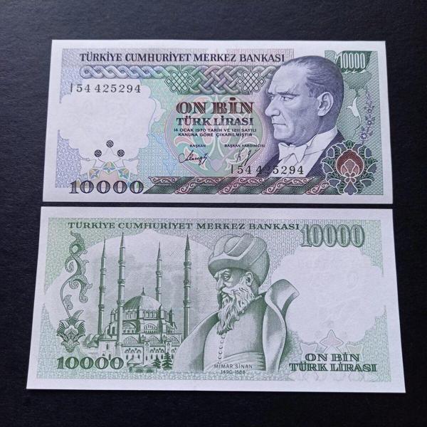 Edi Antik 7.Emisyon 10000 Türk Lirasi Çil Eski Kağıt Para - 399636686E527B79E8 - Image 1