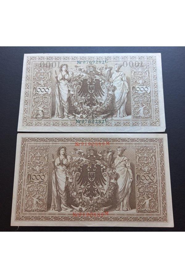 Edi Antik 1919 Almanya 1000 Mark - Yeşil/Kırmızı Mühür Takım Ççt Para - 3996366B2Bfe5D8786 - Image 1