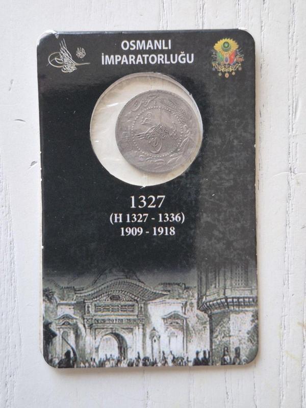 Edi Antik Osmanlı 20 Para Hatıra Kabında Nadir. 1909 Tarihli - Image 1