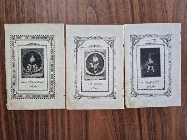 Edi Antik Osmanlı Sultanları Posterleri. Toplam 3 Sayfa 6 Yaprak. 6 Osmanlı Padişah - Image 1