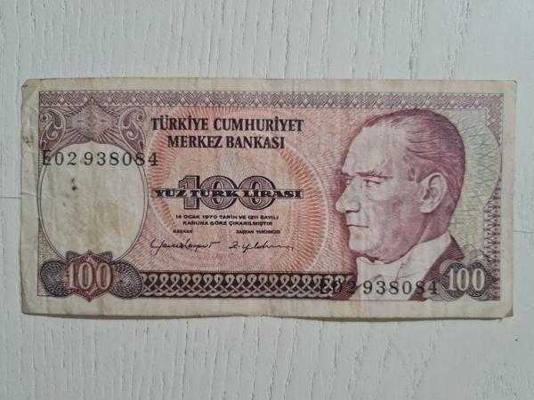 Edi Antik 7. Emisyon 100 Türk Lirası Haliyle Kondüsyonda Banknot - Image 1