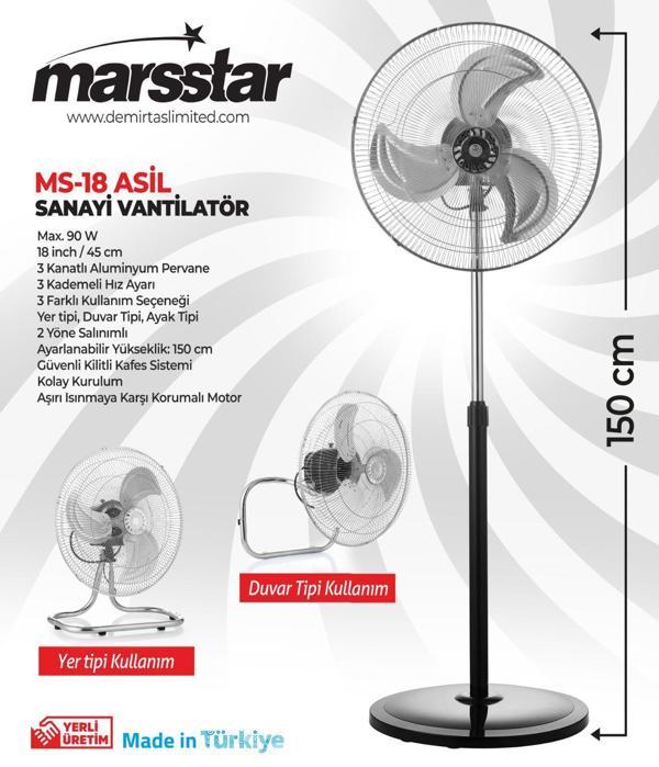 Marsstar ms-18 asil sanayi tipi vantilatör - Image 1