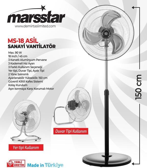 Marsstar ms-18 asil sanayi tipi vantilatör - Image 1