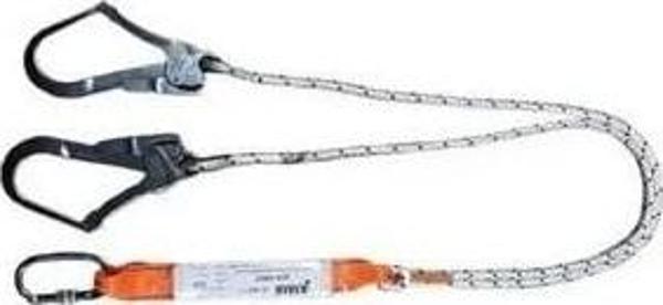 Karam KA341 Çift Kol Şok Emicili Lanyard Statik Halatlı Karabinalı Büyük Kancalı - Image 1