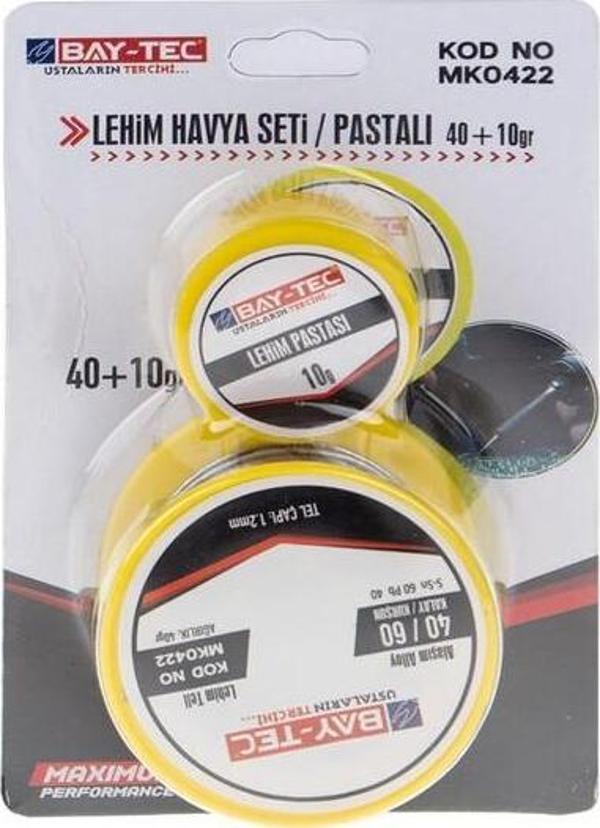 Bay-Tec MK0422 Lehim Havya Seti Pastalı 40+10 gr - Image 1