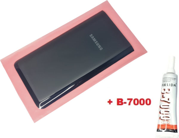 Tkgz Samsung Galaxy A80 Arka Pil Batarya Kapağı (CAM ORJİNAL) B-7000 SİYAH - Image 1