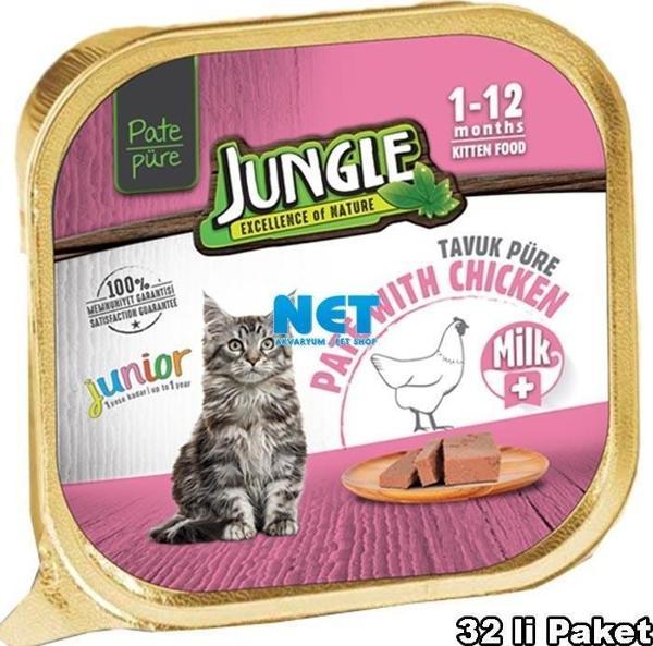 Jungle Yavru Kedi 100g Sütlü/Tavuk.Ezme/Pate  - Image 1
