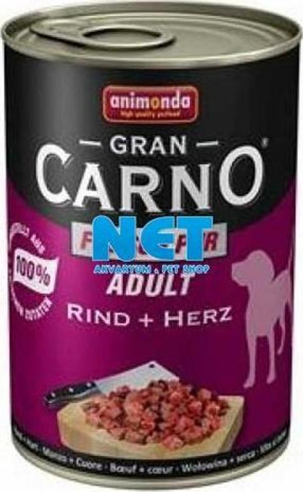 Animonda Gran Carno Sığır Etli Yürekli 400 g Yetişkin Köpekler için Konserve Mama   - Image 1