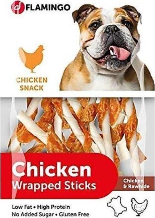 Flamingo Chick n Tavuk Eti Sargılı Köpek Ödül  Çubuk 65 gr  - Image 1