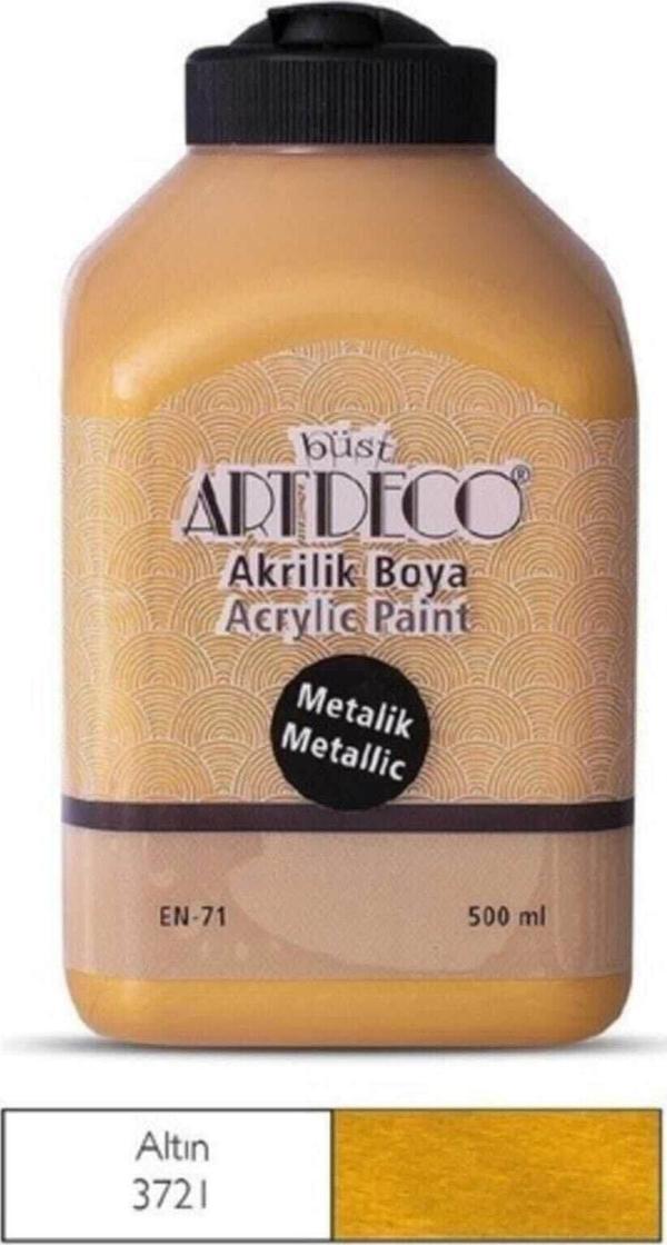 Artdeco Metalik Akrilik Boya 500ml Altın 3721 - Image 1