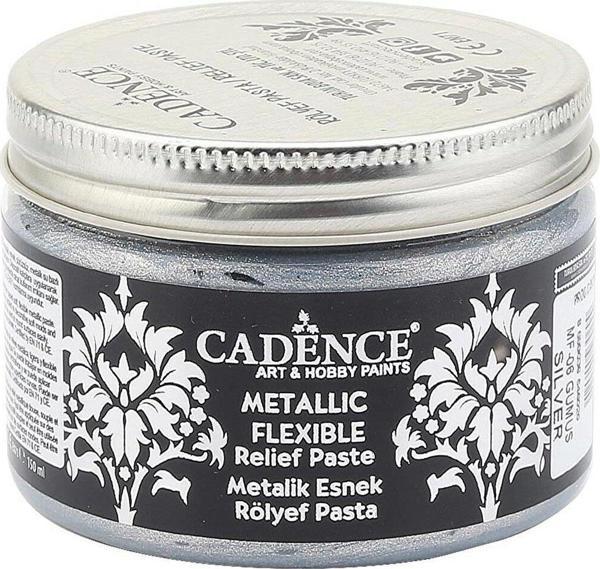 Cadence METALİK ESNEK RÖLYEF PASTA MF-06 GÜMÜŞ 150ML - Image 1