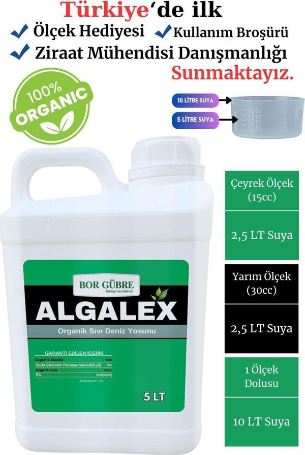 Bor Gübre Algalex 5 Lt Sıvı Deniz Yosunu Organik (Fabrikadan Halka Üretim Zinciri Kampanyası) - Image 1