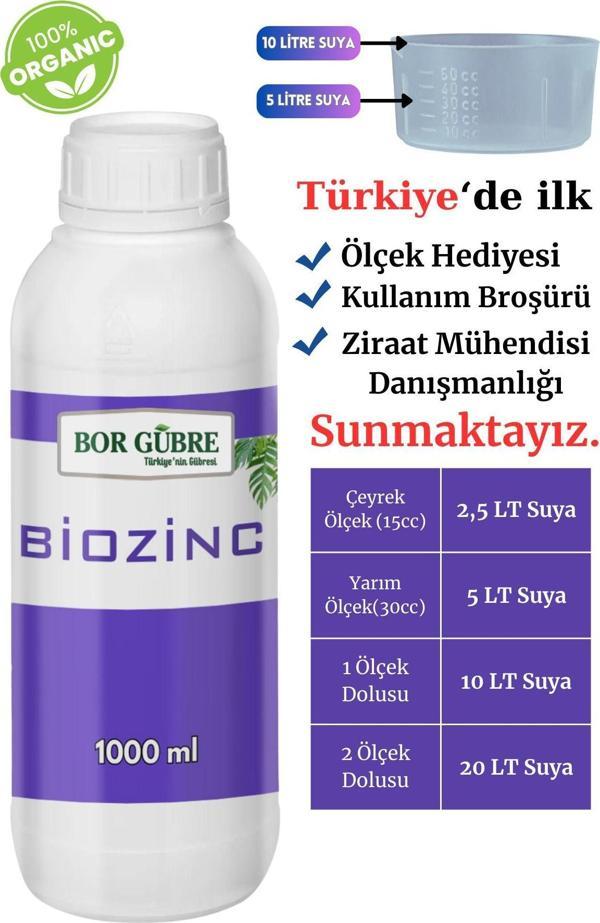 Bor Gübre Bıozınc 1000Ml Çinko Sıvı Organik Madde Gübresi - Image 1