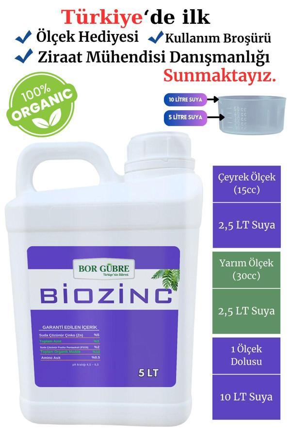 Bor Gübre Biozinc 5Lt Çinko Sıvı Organik Madde Gübresi - Image 1