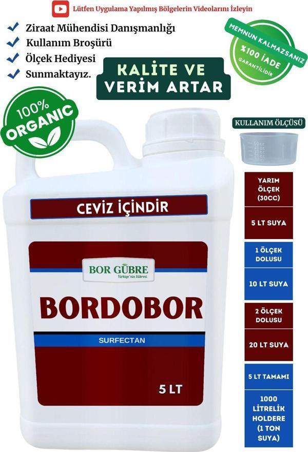 Bor Gübre Ceviz İçin Organik Sıvı Gübre (Bordobor 5Lt Bordobulamacı) Ürün Sayısı, Kalite Ve Verim Artar. - Image 1