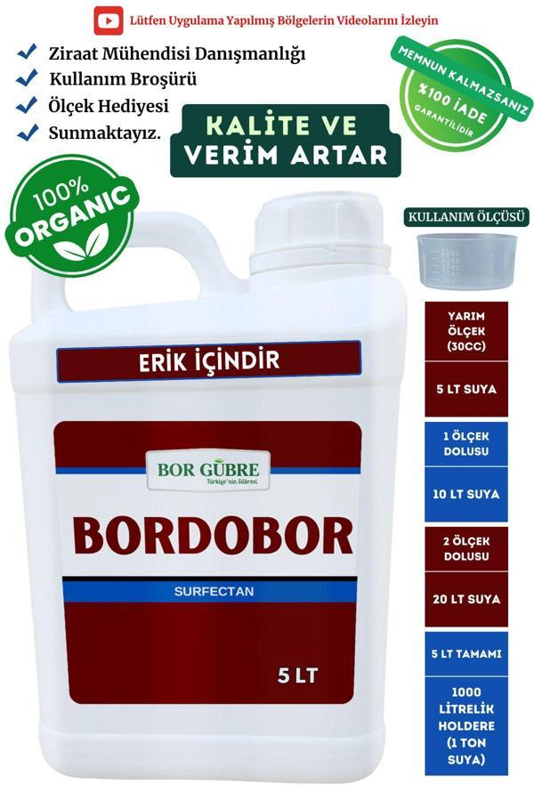 Bor Gübre Erik İçin Organik Sıvı Gübre Bordobor 5Lt Kalite Ve Verim Artar.(İstenmeyen Mavi Rengi Bırakmaz) - Image 1