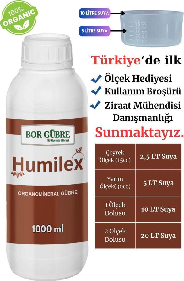 Bor Gübre Humilex 1000Ml Azot İçerik Sıvı Organik Madde Gübresi - Image 1