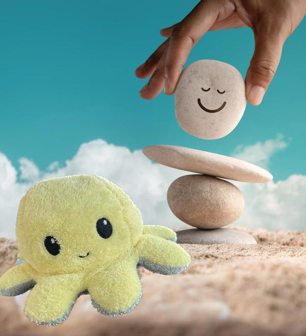 Peluş Çift Taraflı Mood Ahtapot - Ruh Halinizi Dış Dünya ile Paylaşın... - Image 1