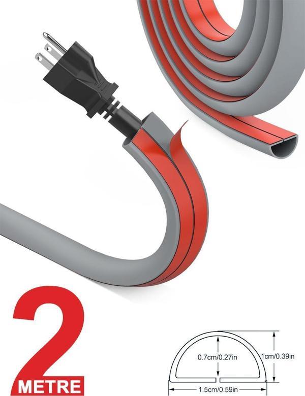 Greentech Esnek Kablo Kanalı Şeritli Gri / GT-KK10 - Image 1