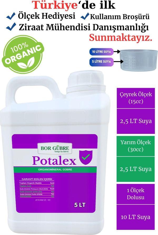 Bor Gübre Potalex 5Lt Sıvı Organik Potasyum Çözeltili Gübre - Image 1