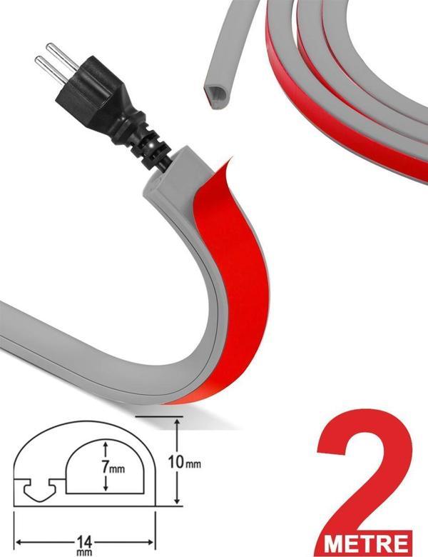 Greentech Esnek Kablo Kanalı Gri / GT-KK02  - Image 1