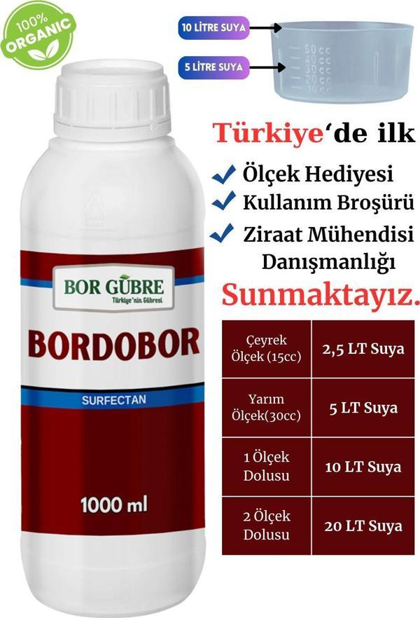Bor Gübre Sıvı Gübre 1000Ml (Bordobulamacı) Bakır İçerik Bitki Besini Ve Koruyucu Bordo Bulamacı - Image 1