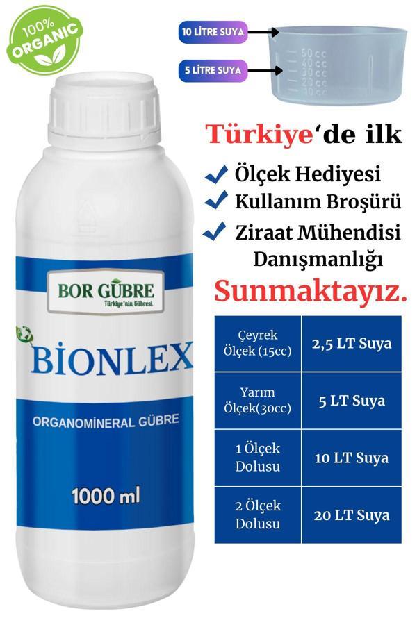 Bor Gübre Şilempe Organik Madde Gübresi Bionlex 1000Ml (Fabrikadan Halka Üretim Zinciri Kampanyası) - Image 1