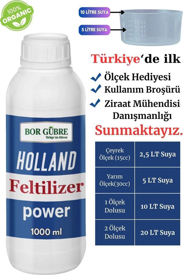 Bor Gübre Yeni Nesil Holland Feltilizer Power 1000Ml Köklenme, Direnç Kalite Ve Verimi Artışı Sağlar. - Image 1