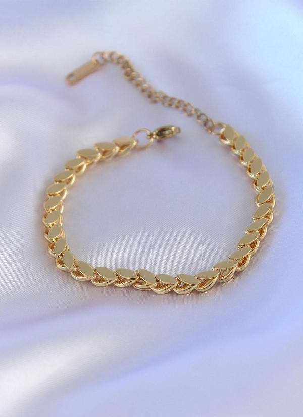 316L Çelik Arpa Gold Renk Kadın Bileklik - Image 1