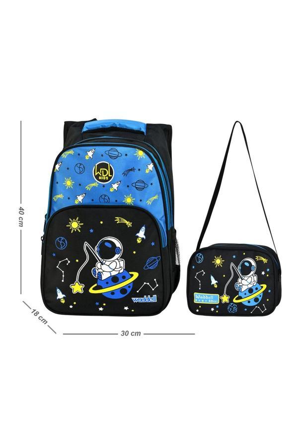 Waddell Lisanslı Astronot Desenli İlkokul Sırt Çantası Ve Beslenme Çantası - Image 1