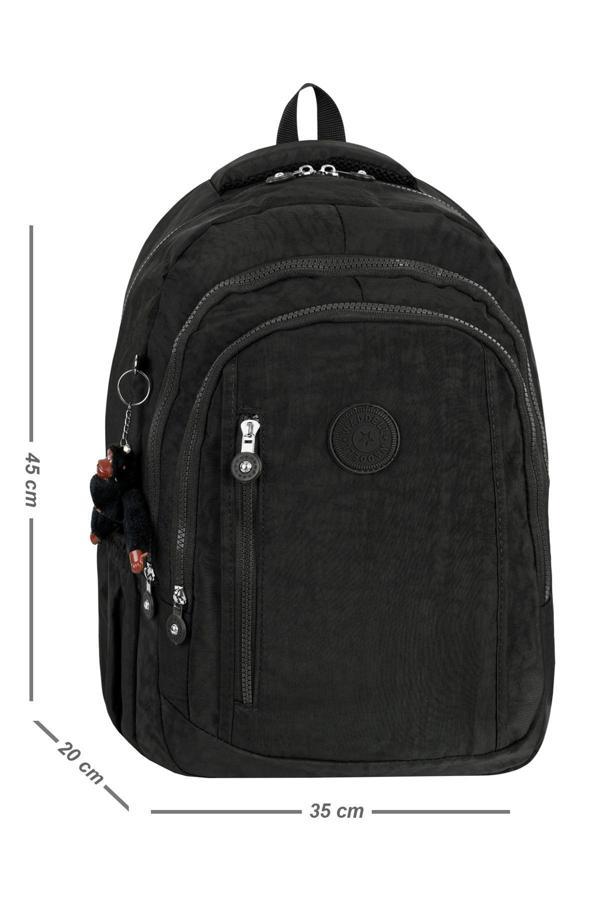 Niss Store Unisex Maymuncuk Hediyeli Suya Dayanıklı Krinkıl Günlük Sırt Çantası Ve Okul Çantası - Image 1