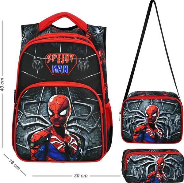 Royal Glow Spider Örümcek Ortopedik Erkek İlkokul Çantası Ve Beslenme Çantası Ve Kalemlik - Image 1