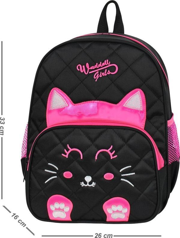 Niss Store Lisanslı Kapitone Kedi Anaokulu Kreş Okul Öncesi Çocuk Sırt Çantası - Image 1
